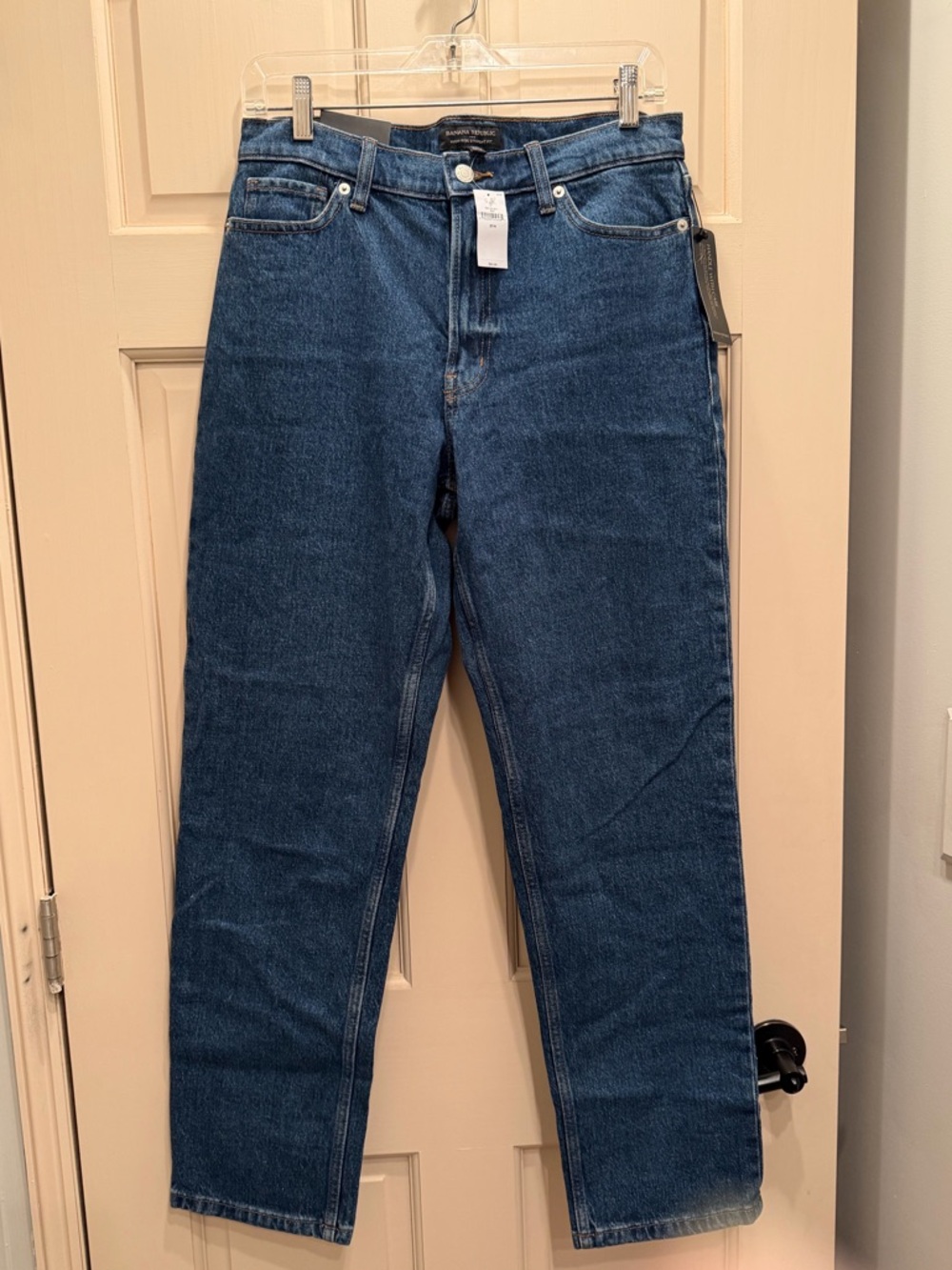 Banana Republic Curvy Straight high rise Jeans in Dark Blue NWT